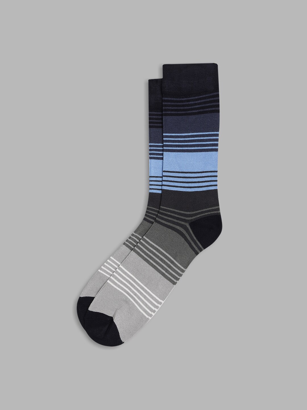 

LINDBERGH Men Striped Calf-Length Socks, Blue