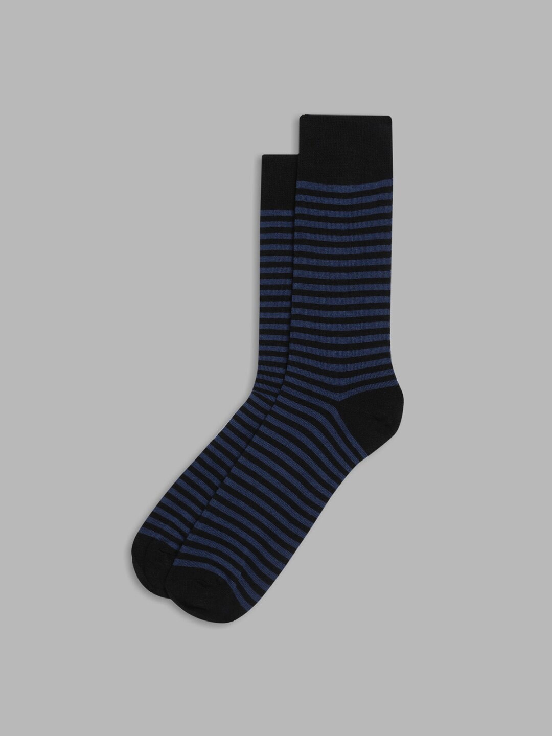 

LINDBERGH Men Striped Calf Length Socks, Blue