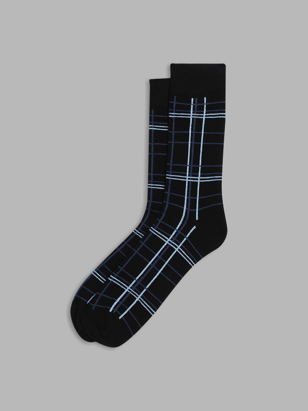 

LINDBERGH Men Checked Calf Length Socks, Blue