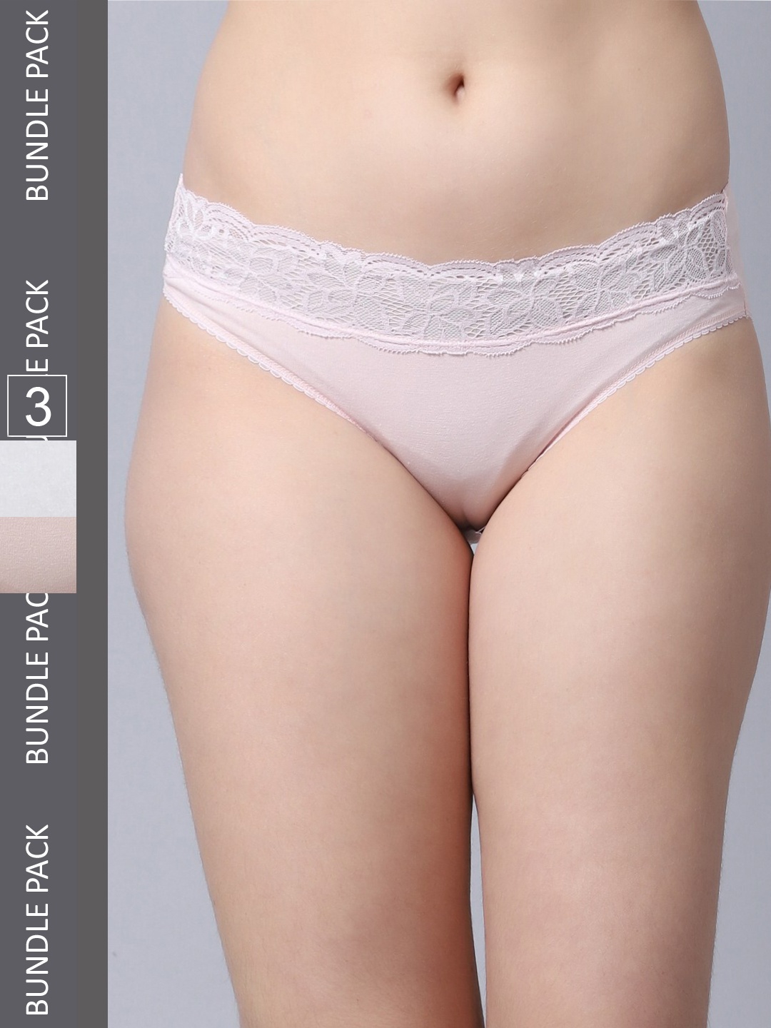 

Jinfo Women Pack Of 3 Hipster Briefs LP04-09-10-32-S, Beige