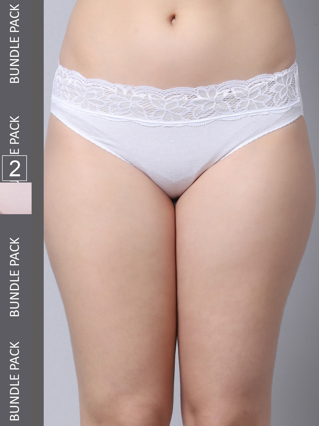 

Jinfo Women Pack Of 2 Hipster Briefs LP04-02-10-S, White