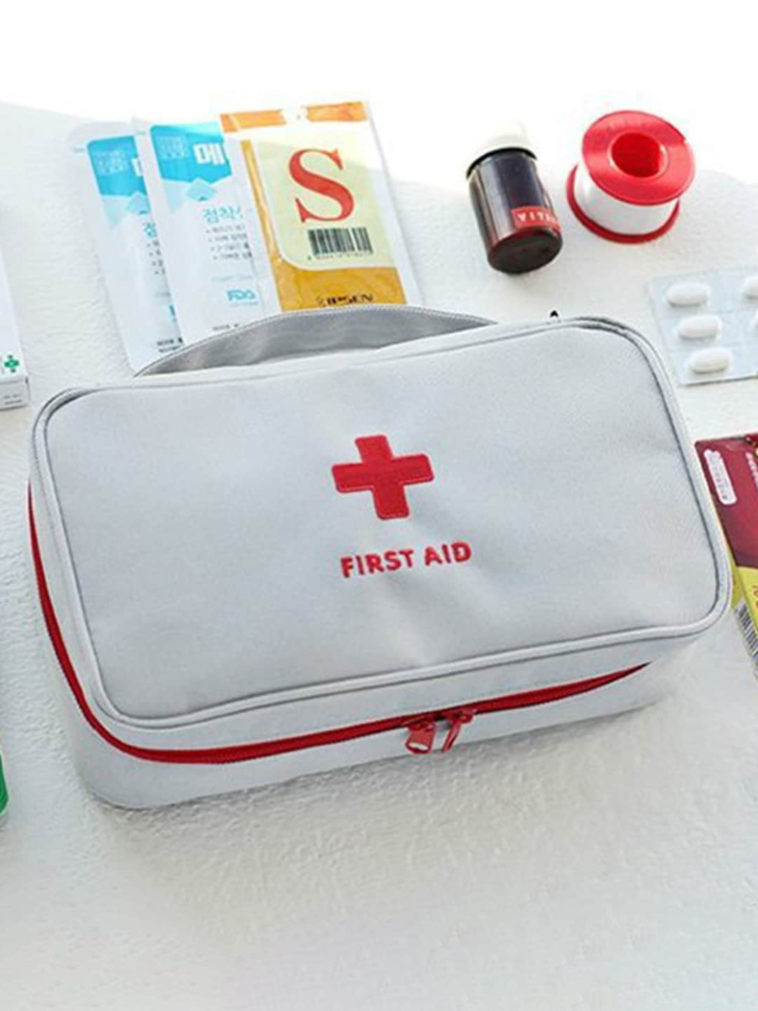 Market99 Grey & Red Rectangular First Aid Box