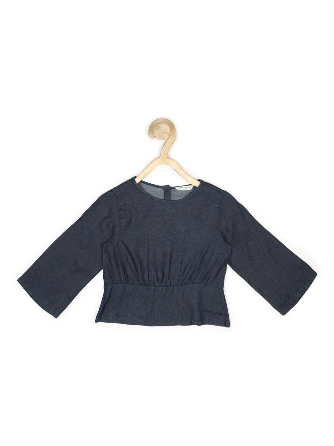

Peter England Girls Cinched Waist Cotton Top, Navy blue