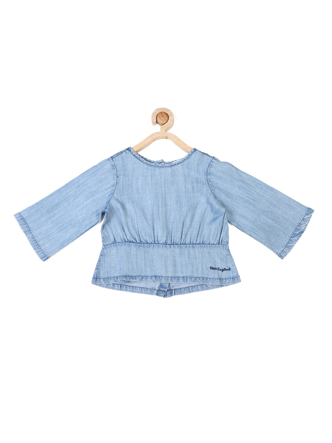 

Peter England Girls Cinched Waist Cotton Top, Blue