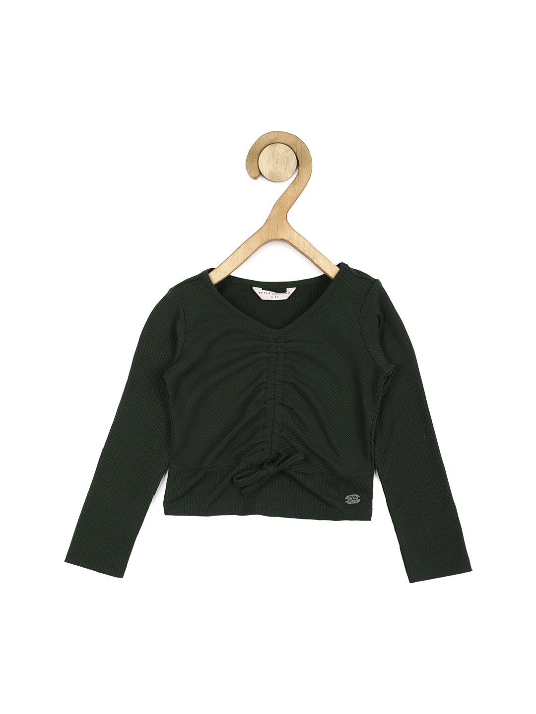 

Peter England Girls Long Sleeves Crop Top, Green