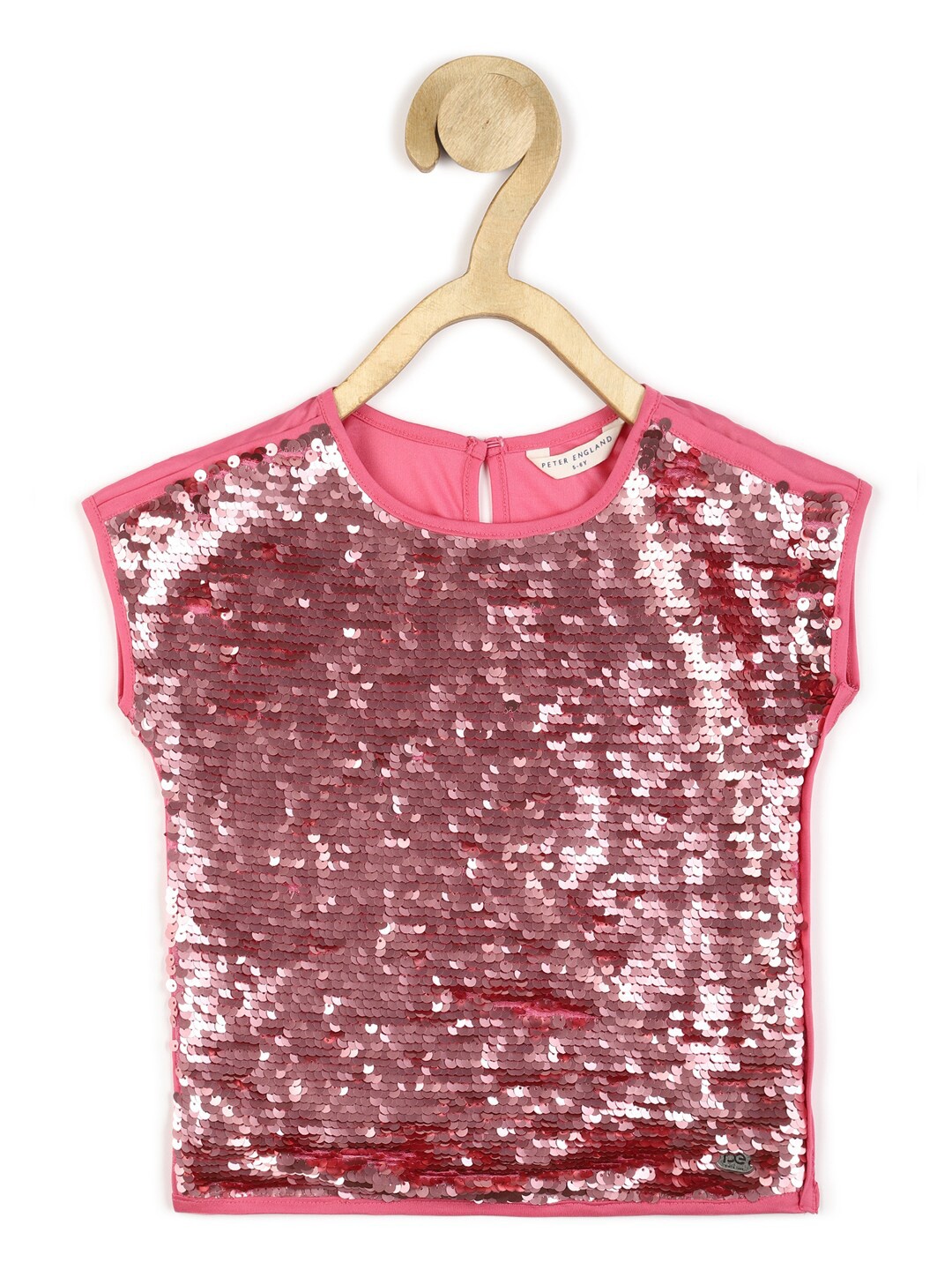 

Peter England Girls Embellished Extended Sleeves Top, Pink