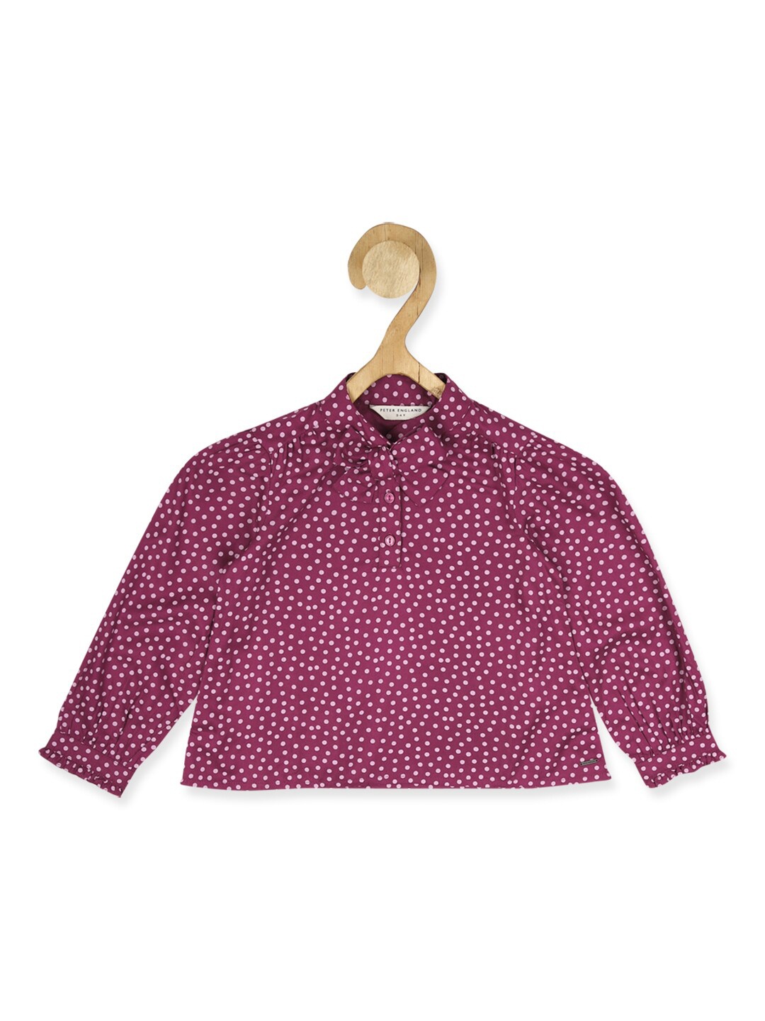 

Peter England Girls Geometric Print Shirt Style Top, Purple