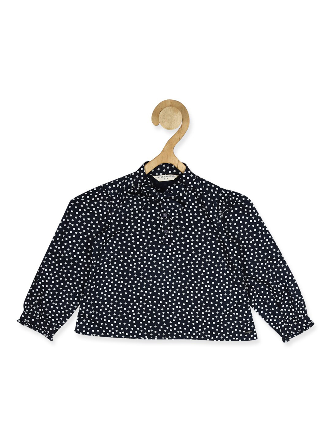 

Peter England Girls Print Shirt Style Top, Navy blue
