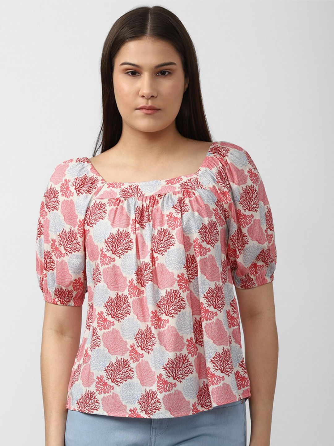 

Van Heusen Woman Floral Print Top, White