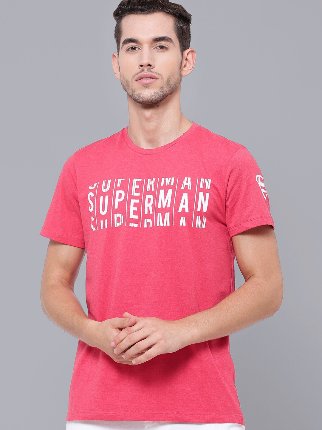 

Free Authority Superman Printed Tshirt For Men, Red