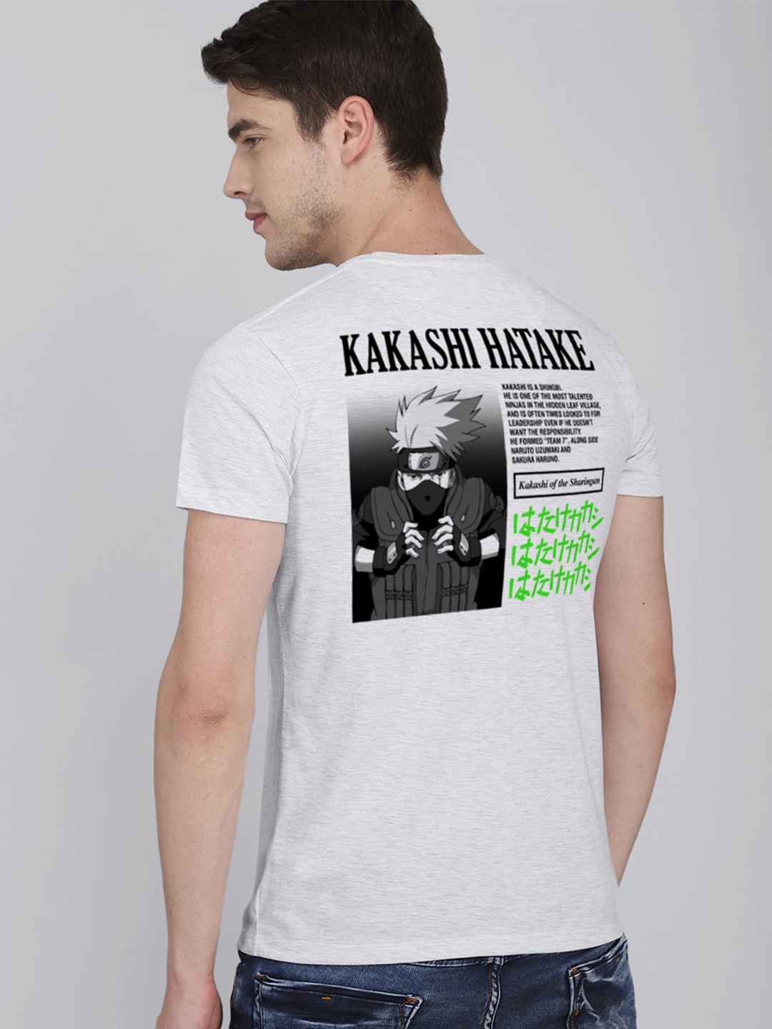 

Free Authority Men Naruto Cotton Printed T-shirt, Grey