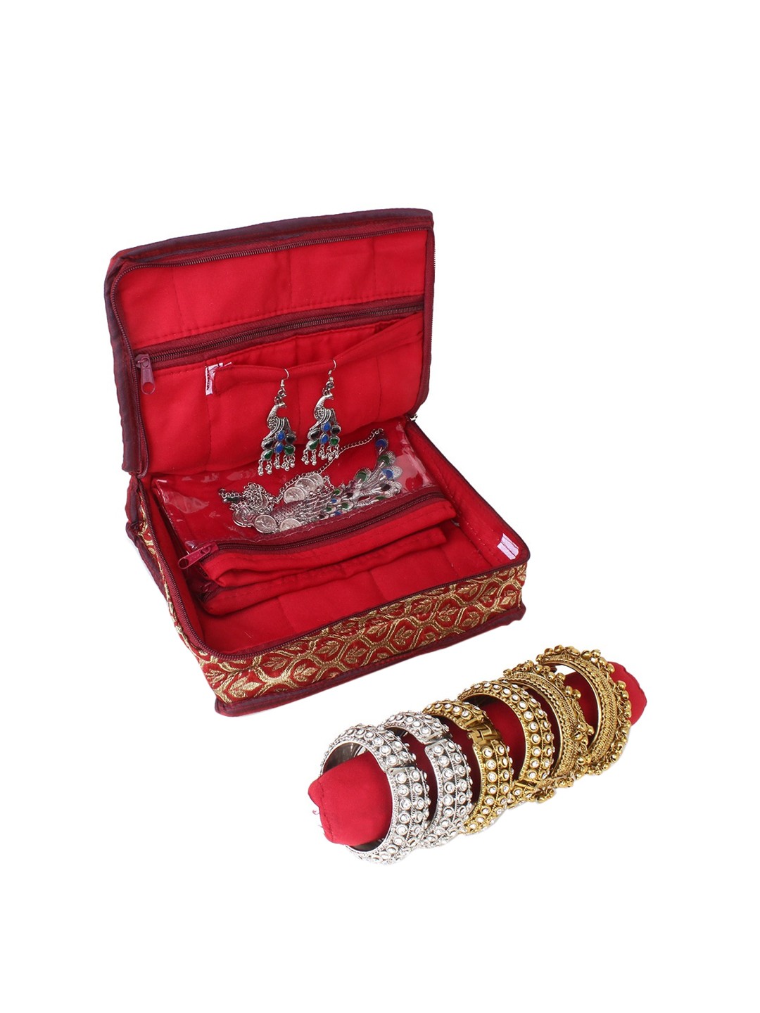 

Bag Pepper Women Multipurpose Jewellery Storage Bag Pouch, Red