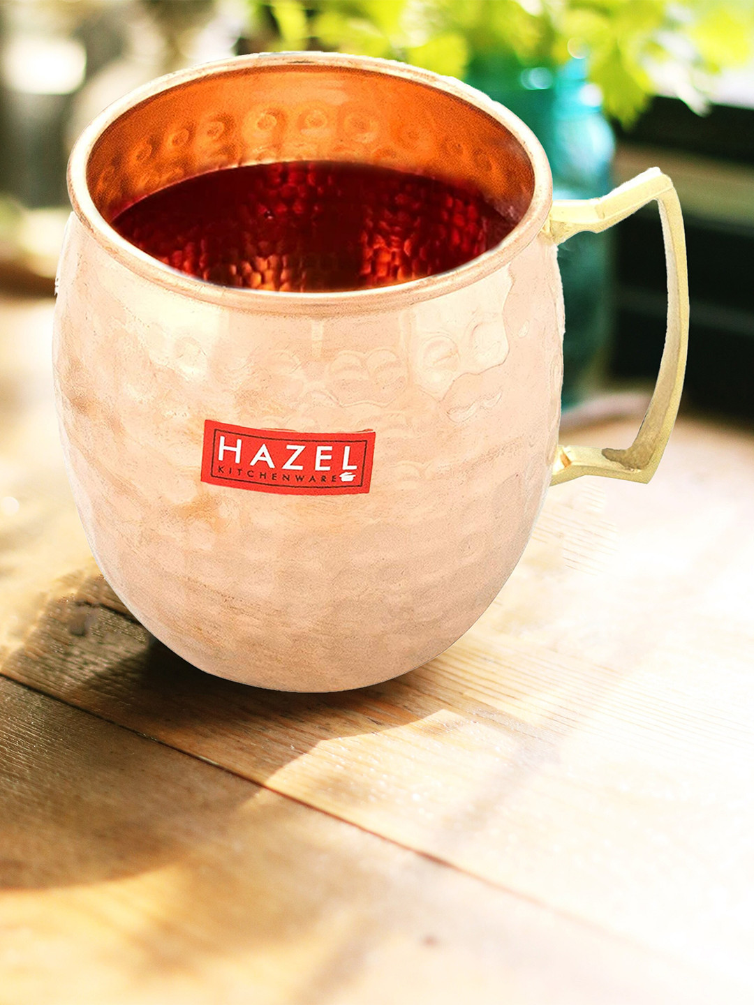 

HAZEL Copper-Toned Set of 6 Copper Glossy Mug Set - 550 ml