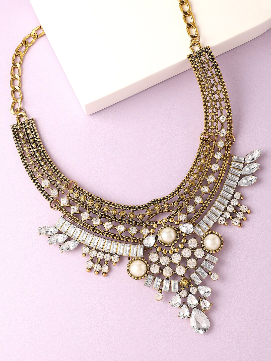 

SOHI Gold-Plated Statement Necklace