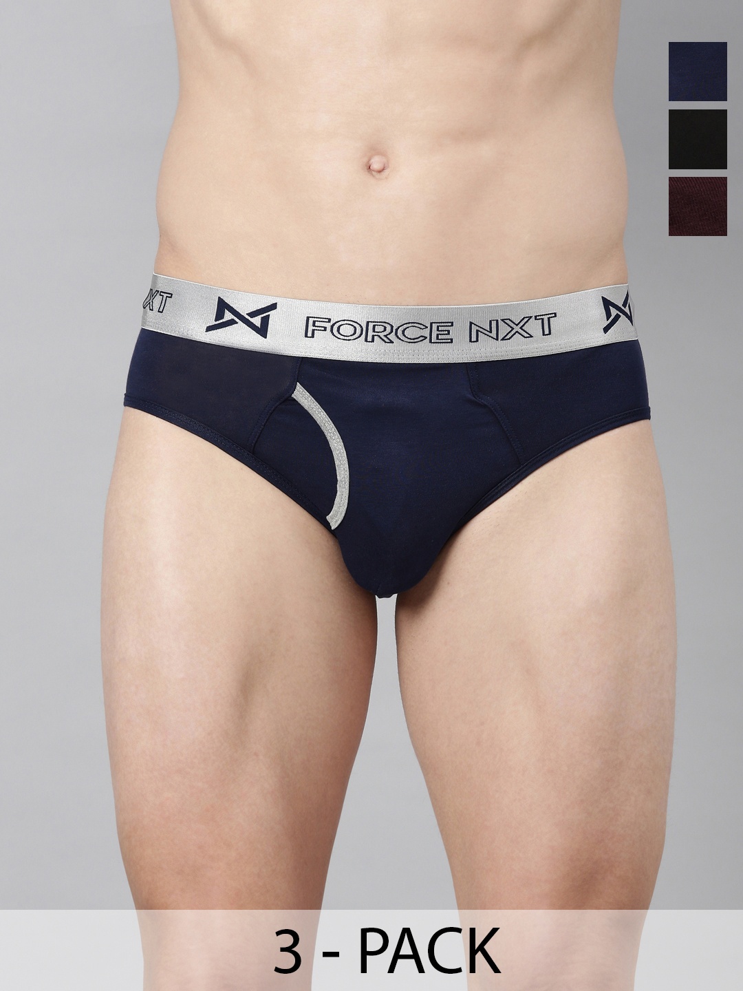 

Force NXT Men Pack Of 3 Assorted Premium Briefs