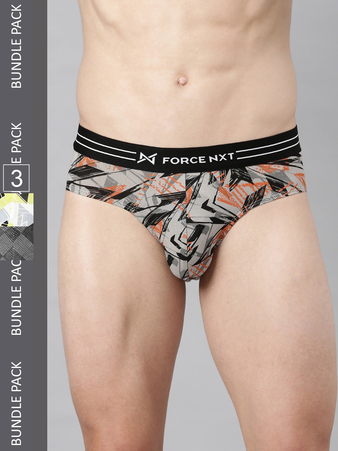 

Force NXT Men Pack Of 3 Assorted Printed Premium Basic Briefs