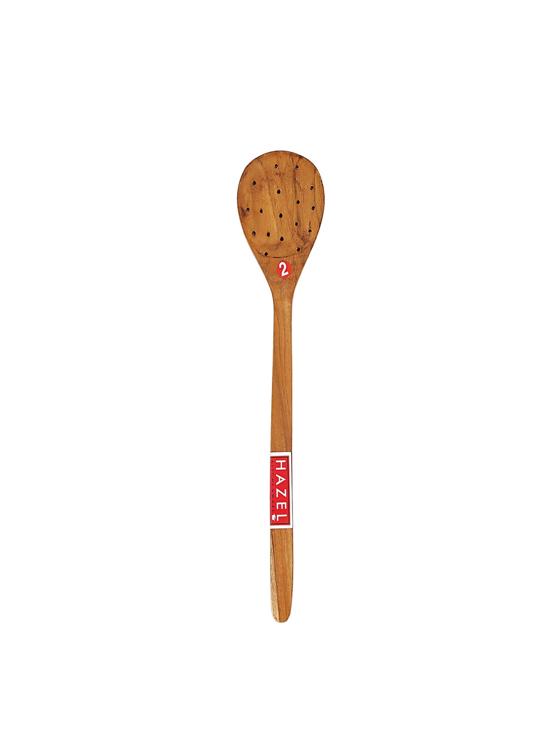 

HAZEL Brown Non Stick Wooden Jhara Jharni Cooking Spoon
