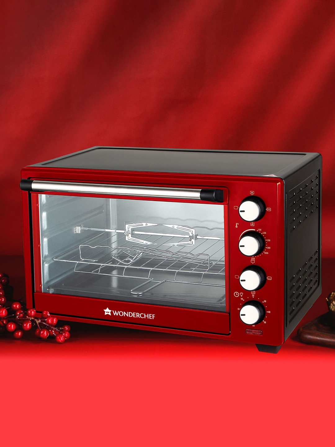 

Wonderchef Crimson Edge Oven Toaster Grill 1600W 28L, Red