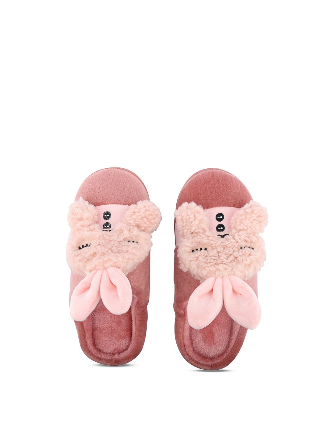 

CASSIEY Women Fur Room Slippers, Peach