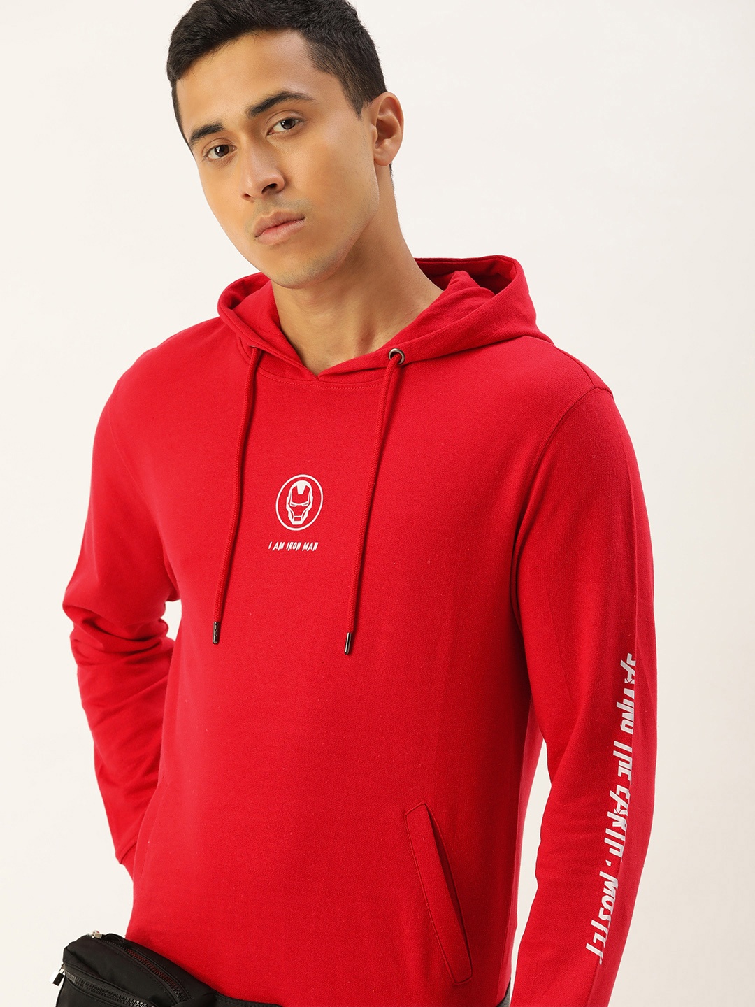

Kook N Keech Marvel Men Iron Men Printed Hooded Sweatshirt, Red