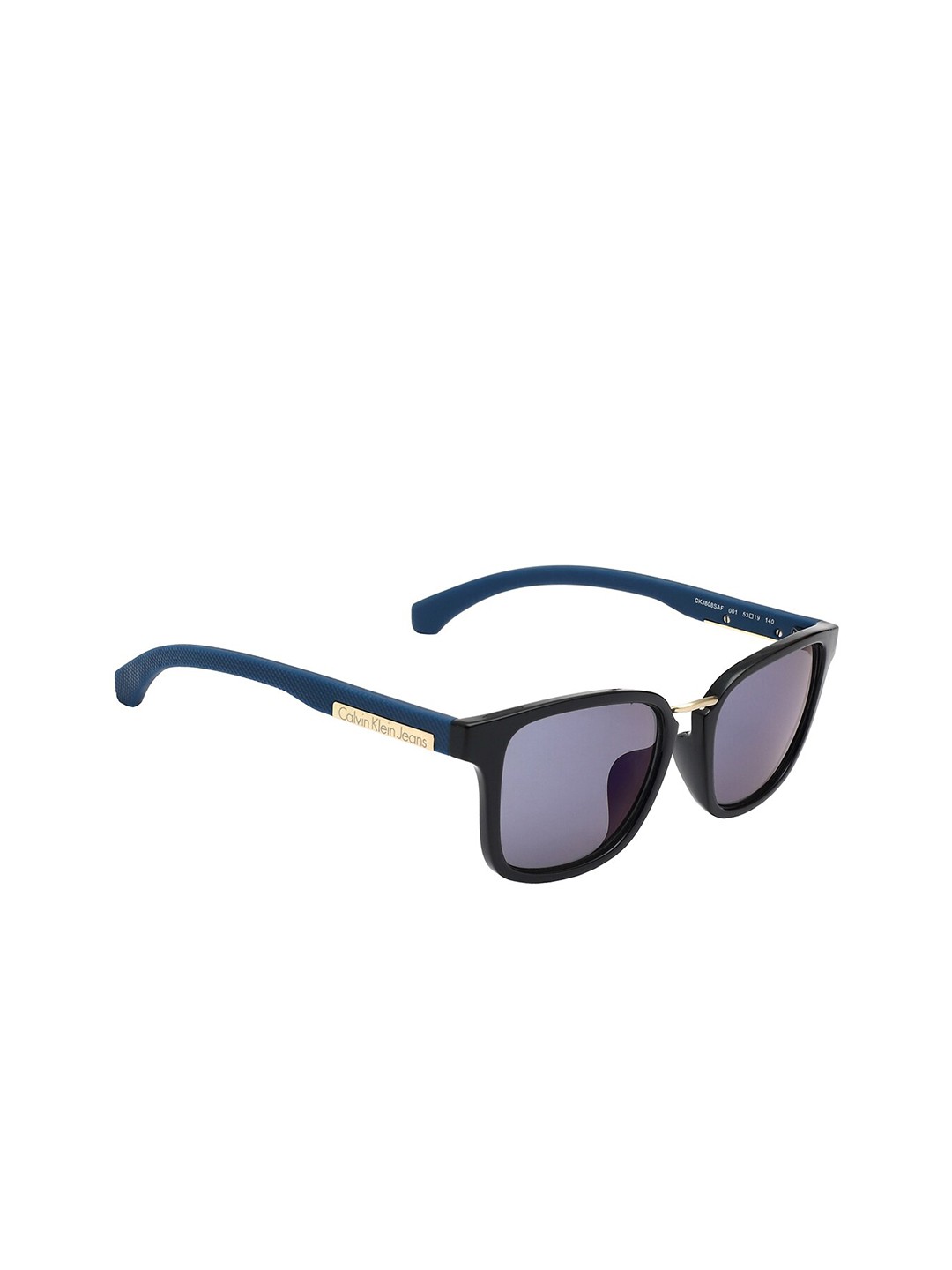 

Calvin Klein Unisex Square Sunglasses with UV Protected Lens CKJ 808AF 001 53 S, Blue