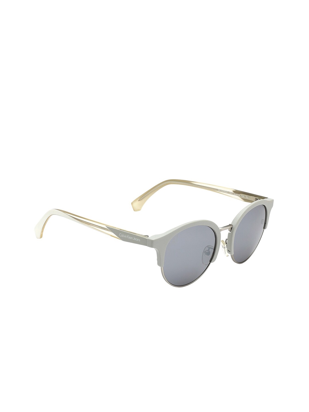 

Calvin Klein Unisex Round Sunglasses with UV Protected Lens CKJ 825AF 007 51 S, Grey