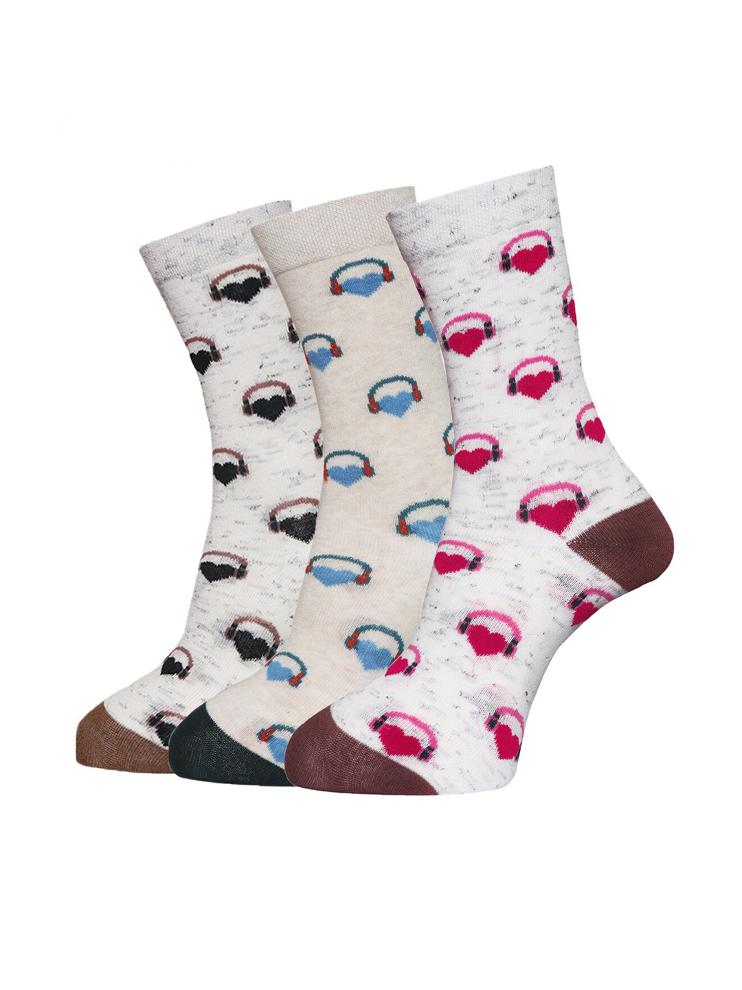 

Dollar Socks Women Pack Of 3 Assorted Calf Length Cotton Socks