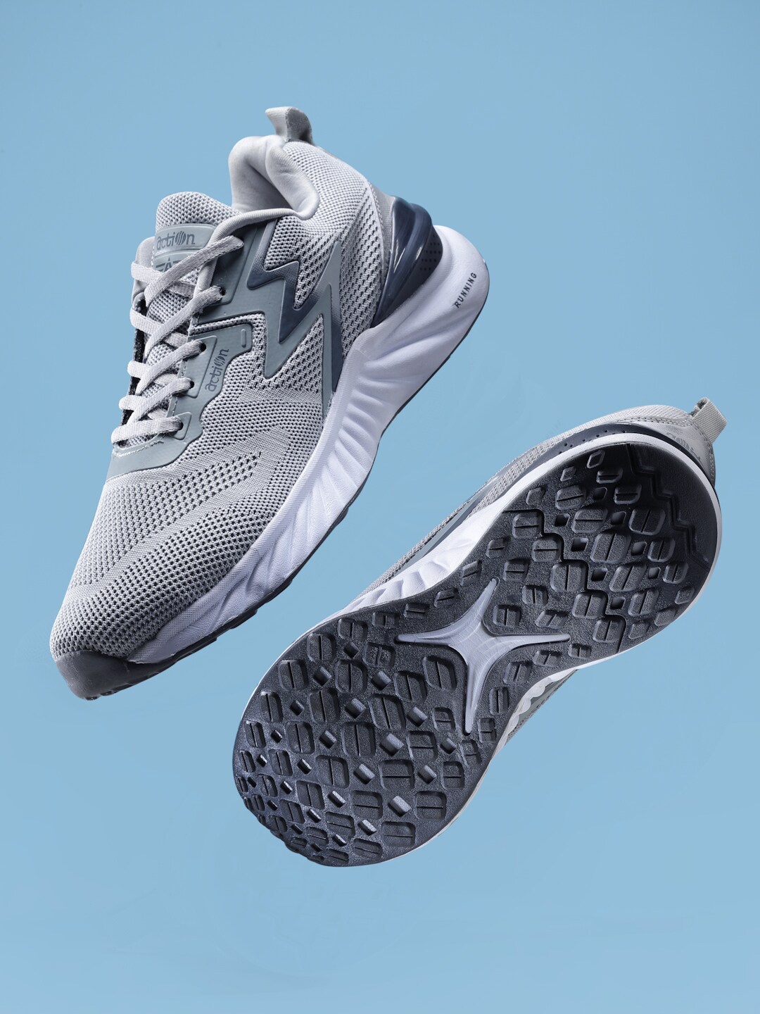 

Action Men Grey Mesh Running Non-Marking Shoes