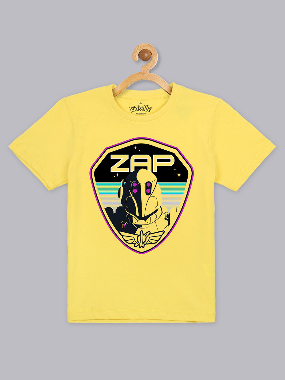 

Kids Ville Disney Zap Light Year Printed Cotton T-shirt, Yellow