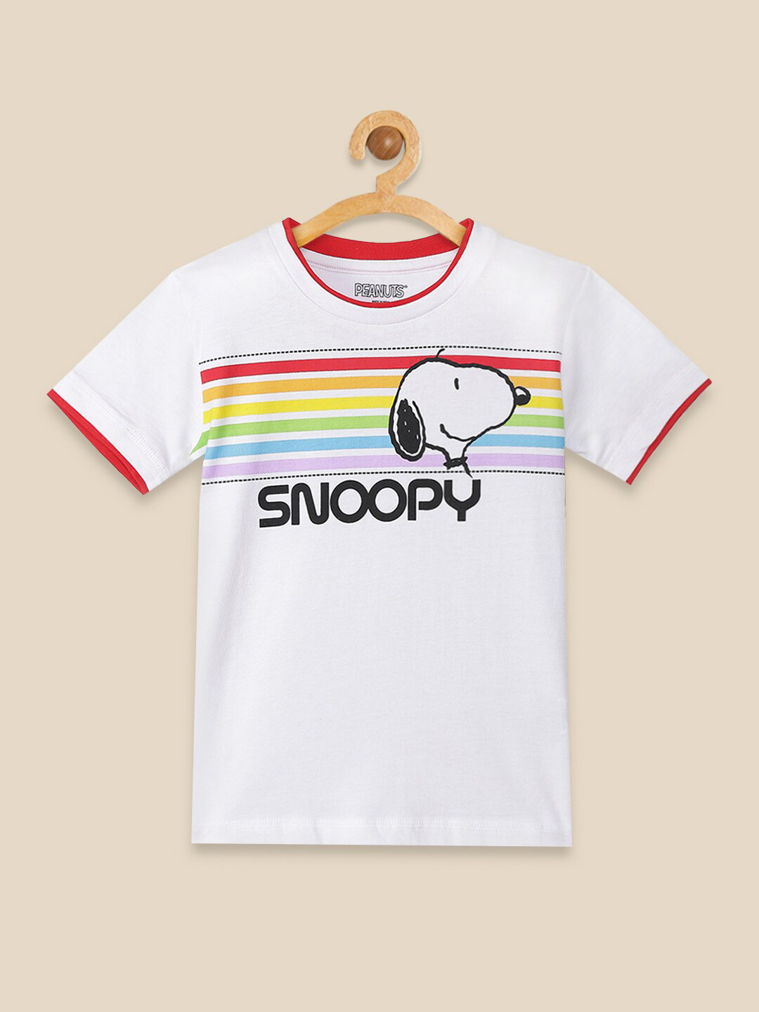 

Kids Ville Kids Boys Snoopy Printed White Cotton T-shirt