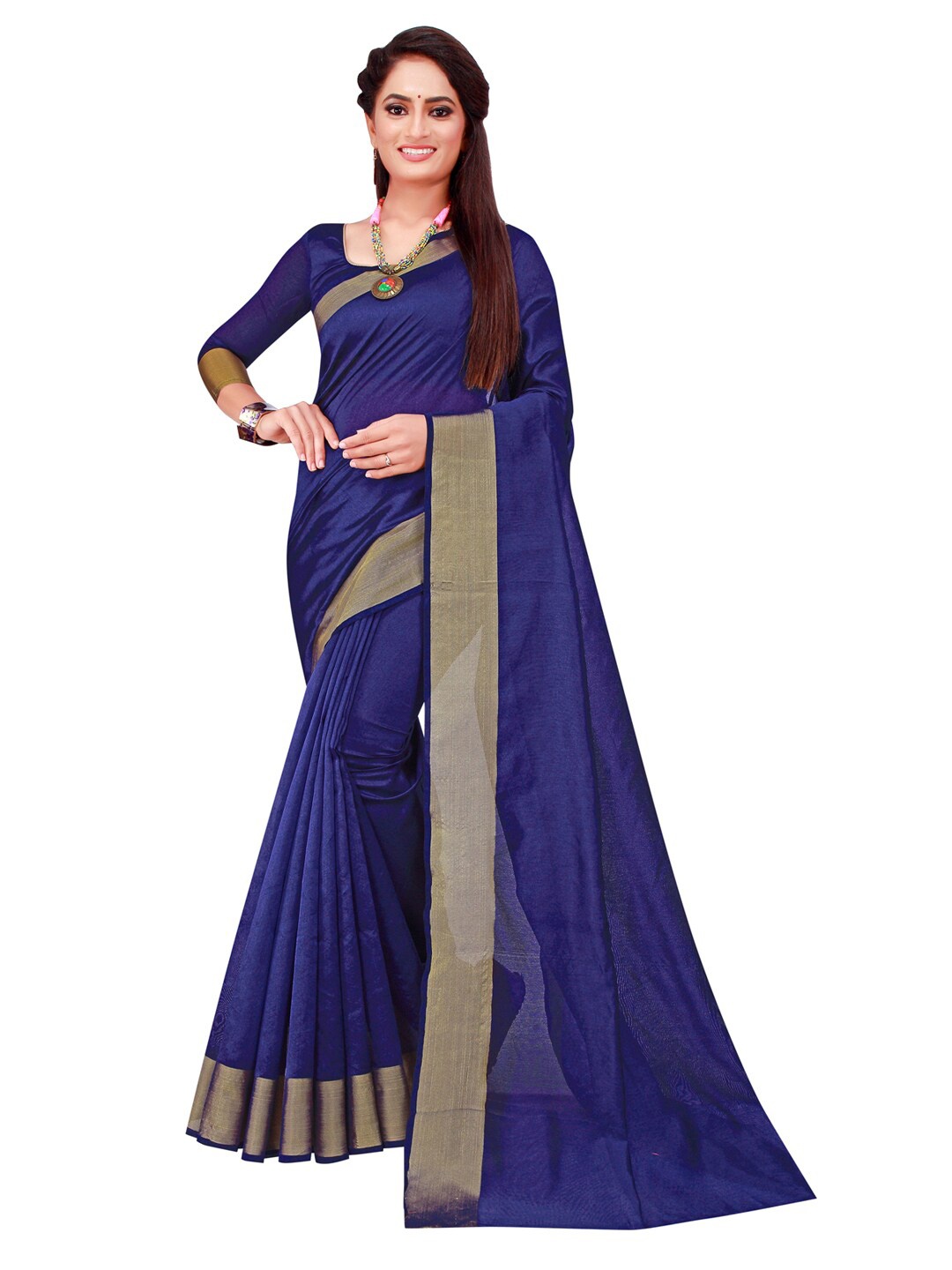 

Florence Pure Georgette Saree, Navy blue