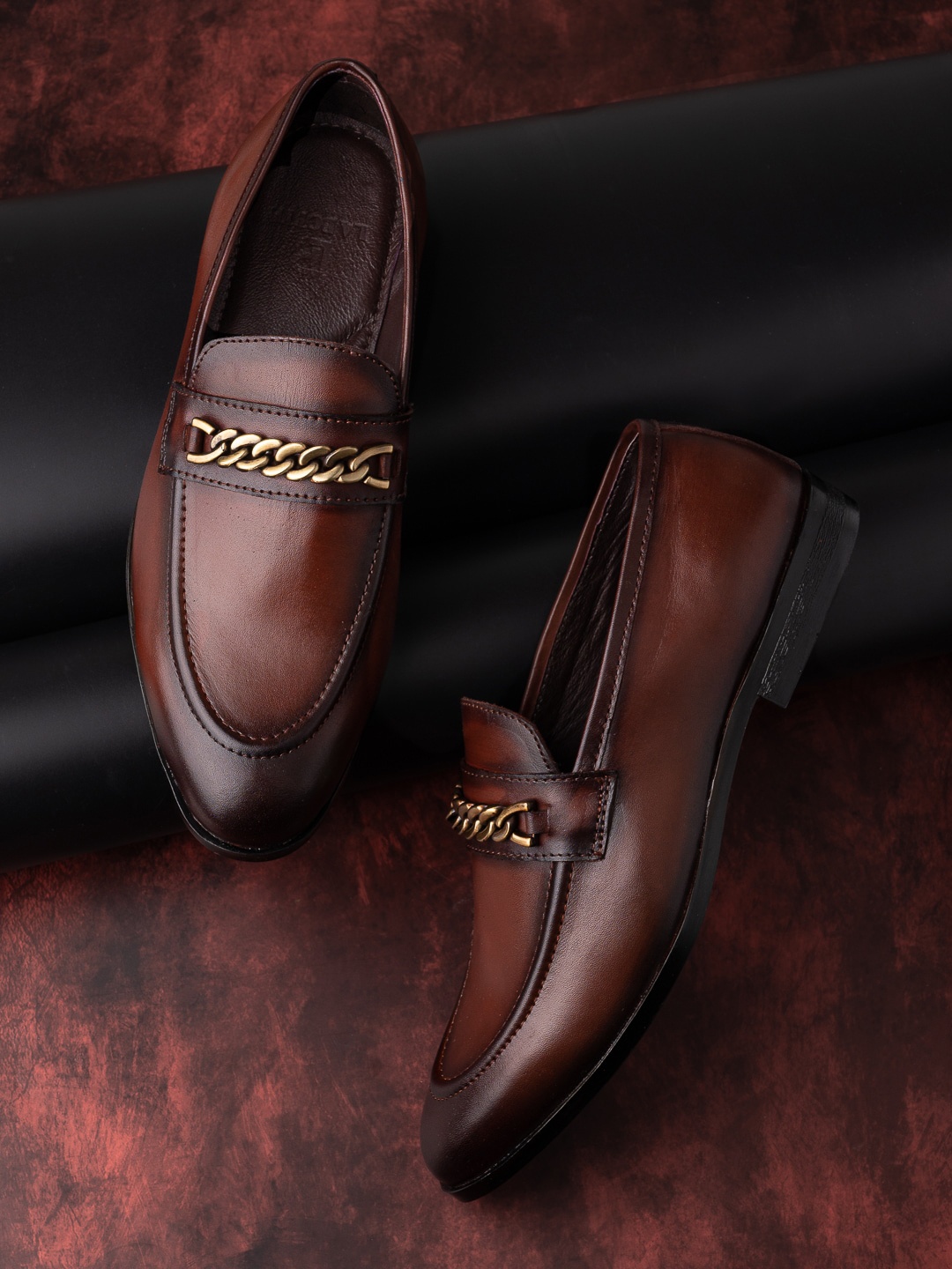 

LA BOTTE Men Leather Loafers, Brown