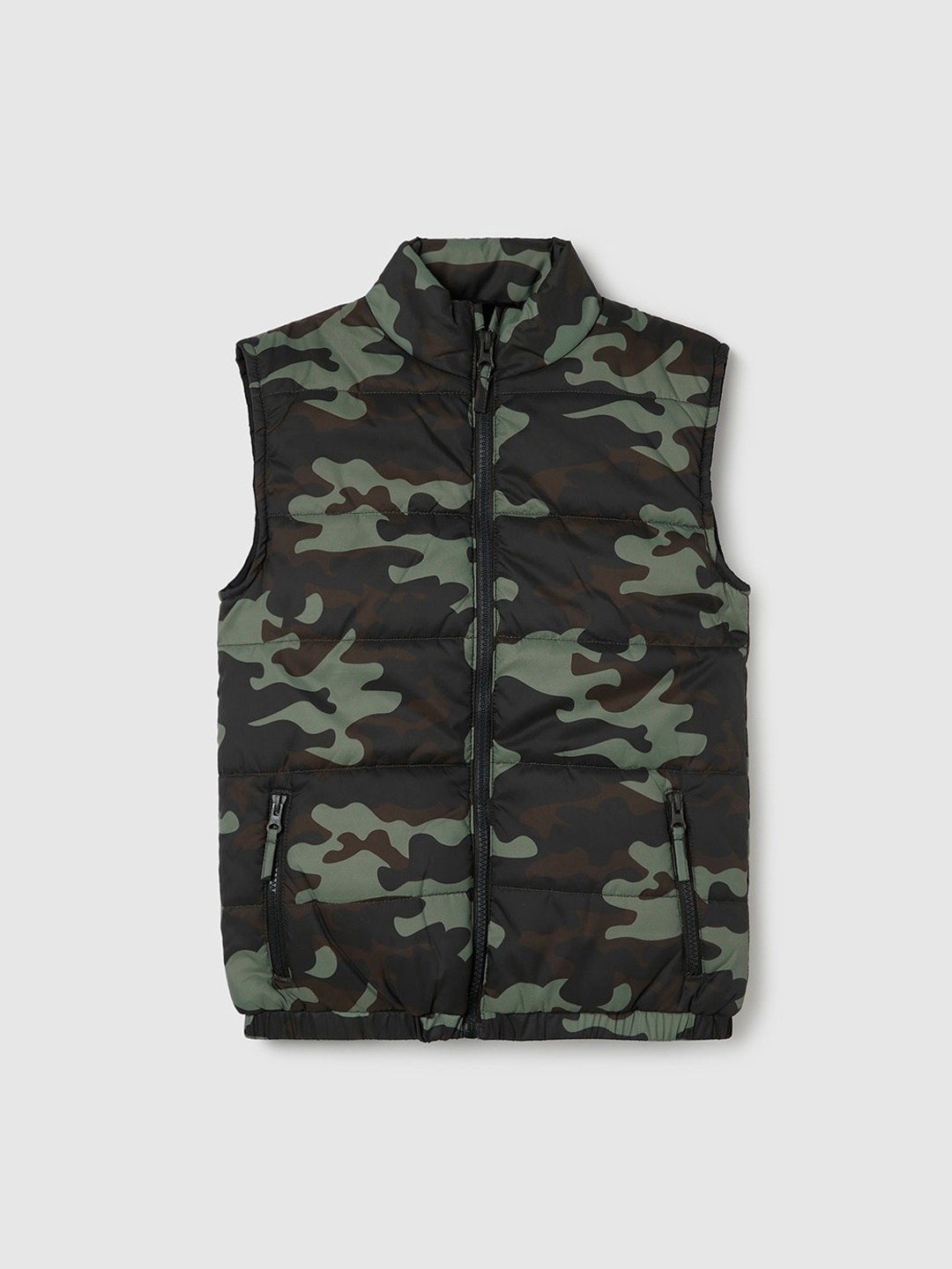 

max Boys Green Camouflage Padded Jacket