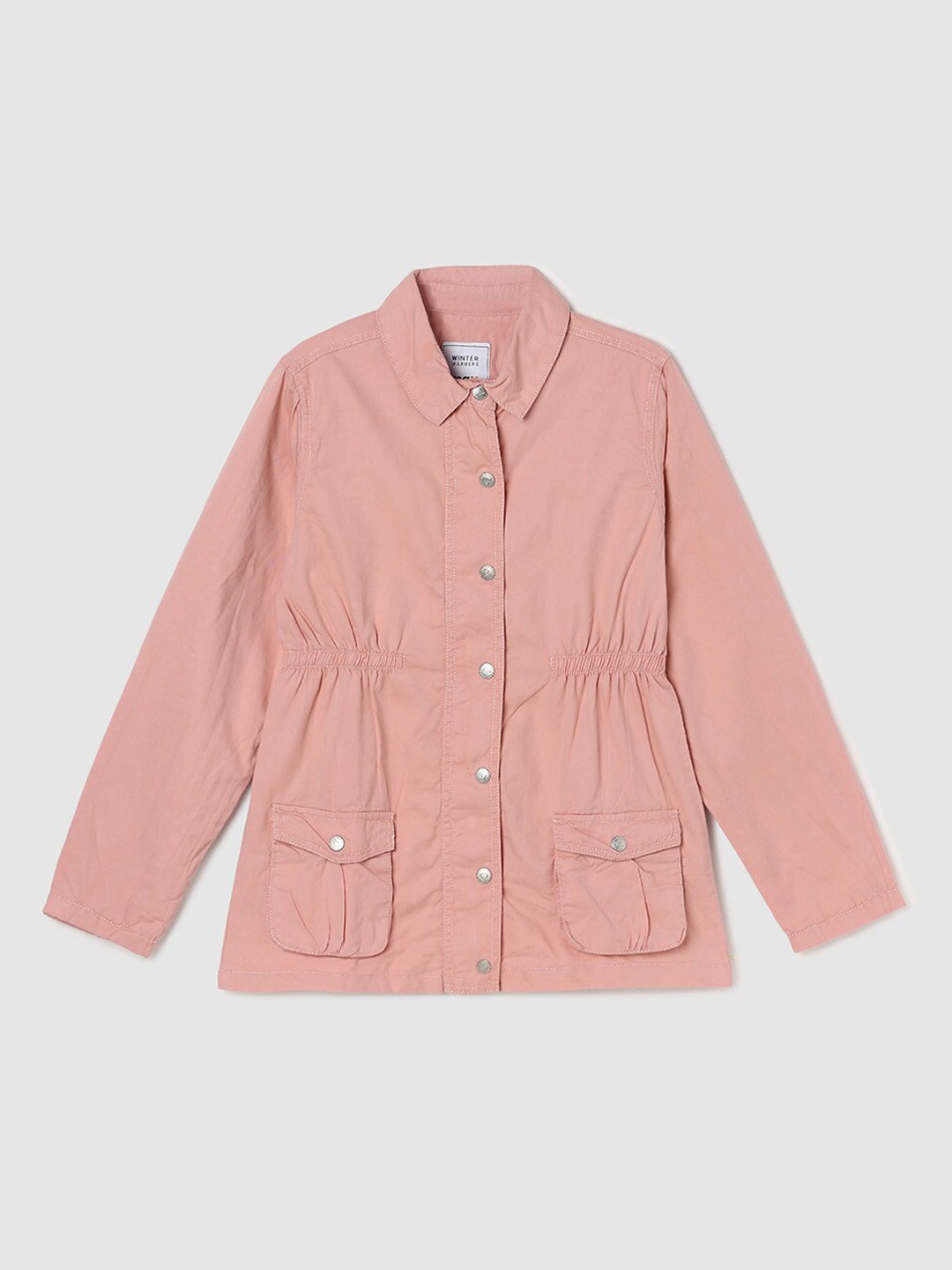 

max Girls Longline Tailored Cotton Jacket, Pink