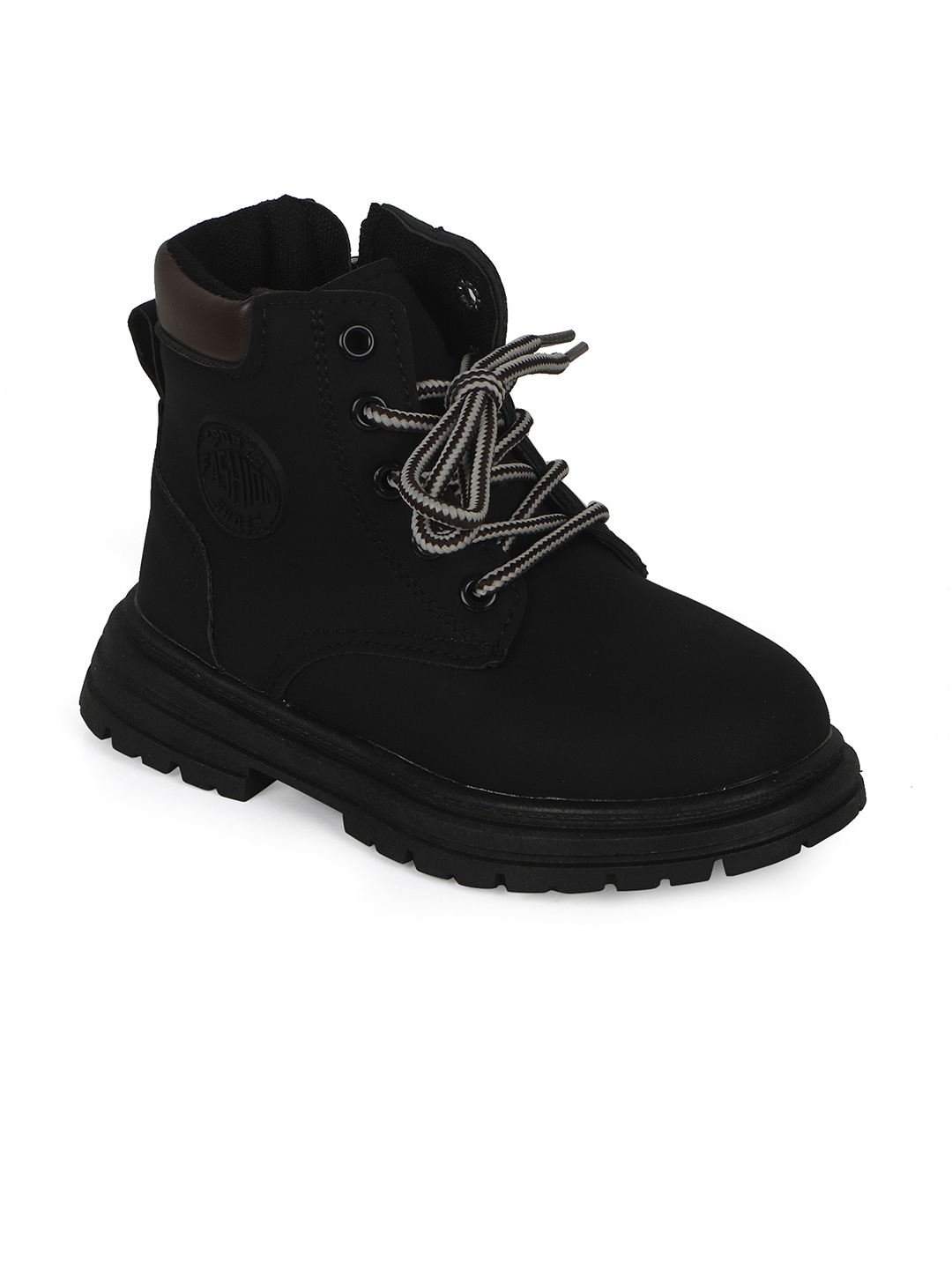 

FEETWELL SHOES Kids High-Top Boots, Black