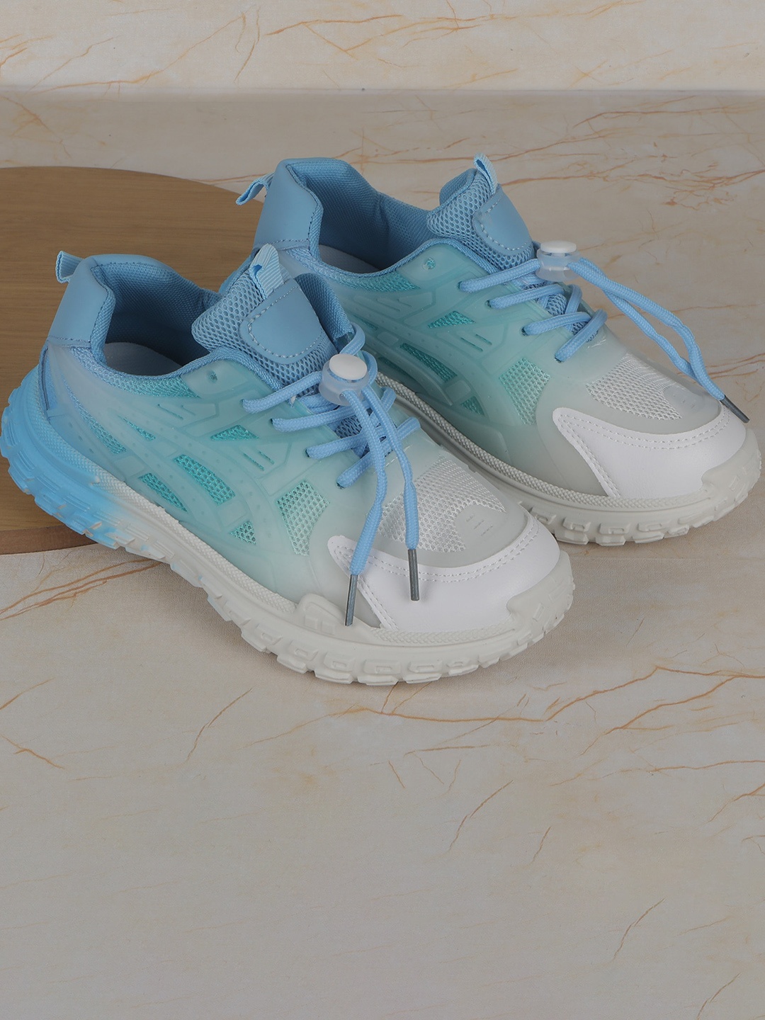 

FEETWELL SHOES Kids Blue Colourblocked Sneakers