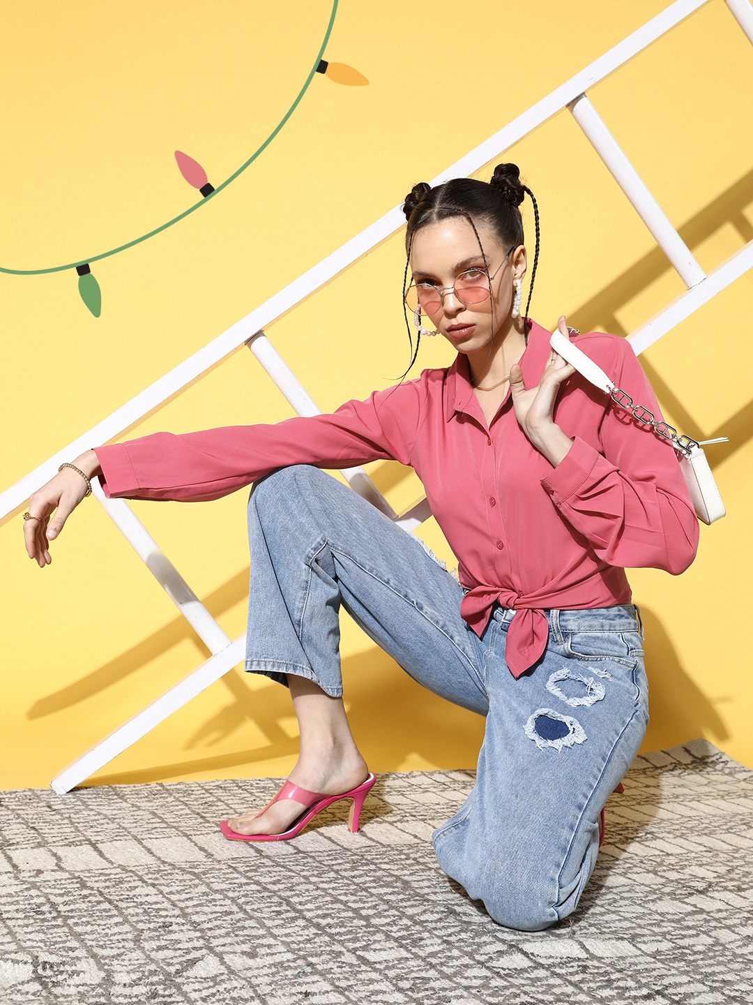 

Berrylush Women Pink Casual Shirt