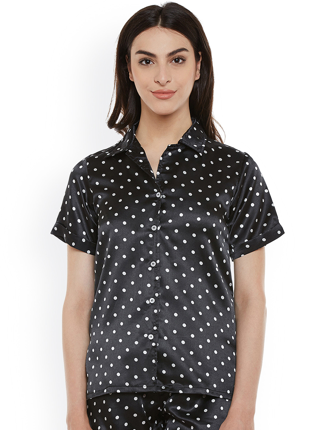 

Clovia Black Printed Nightsuit NS0870P13