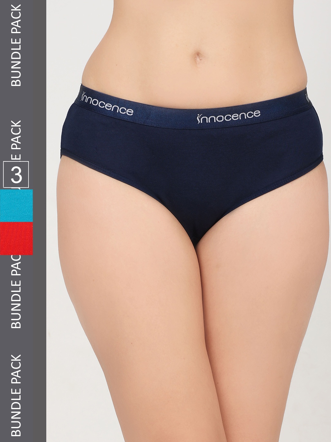 

Innocence Women Pack Of 3 Hipster Briefs, Blue