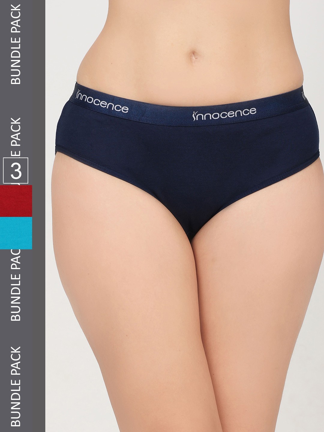 

Innocence Women Pack Of 3 Hipster Briefs, Blue