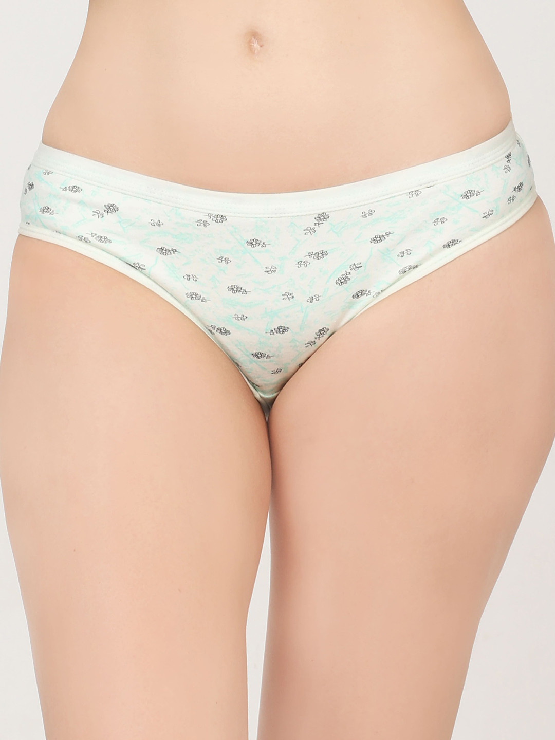 

Innocence Women Printed Cotton Hipster Briefs, Green