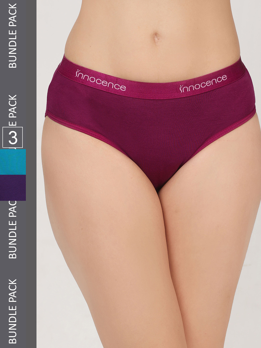 

Innocence Women Pack Of 3 Hipster Briefs, Purple
