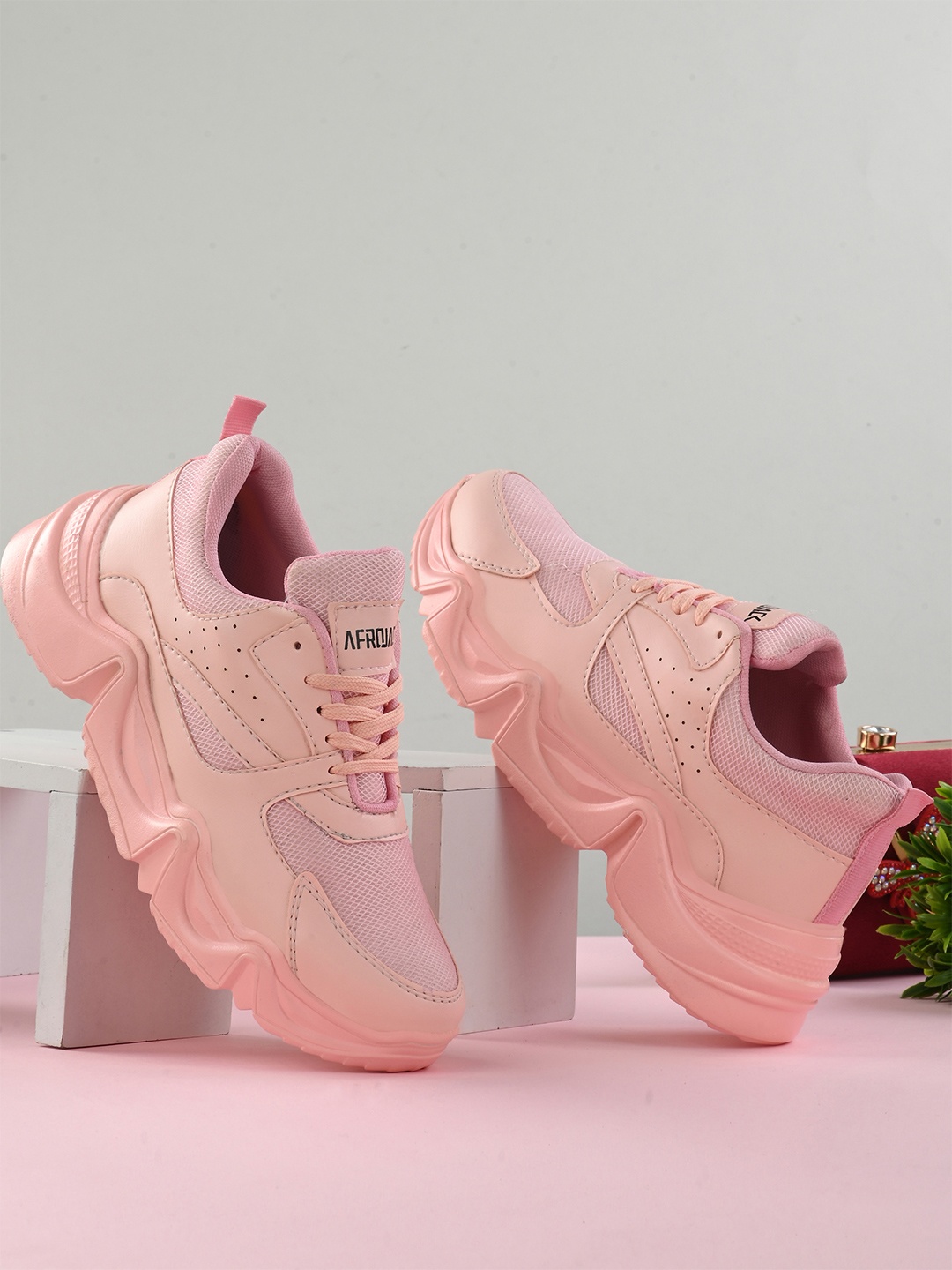 

AfroJack Women Solid Sneakers, Pink