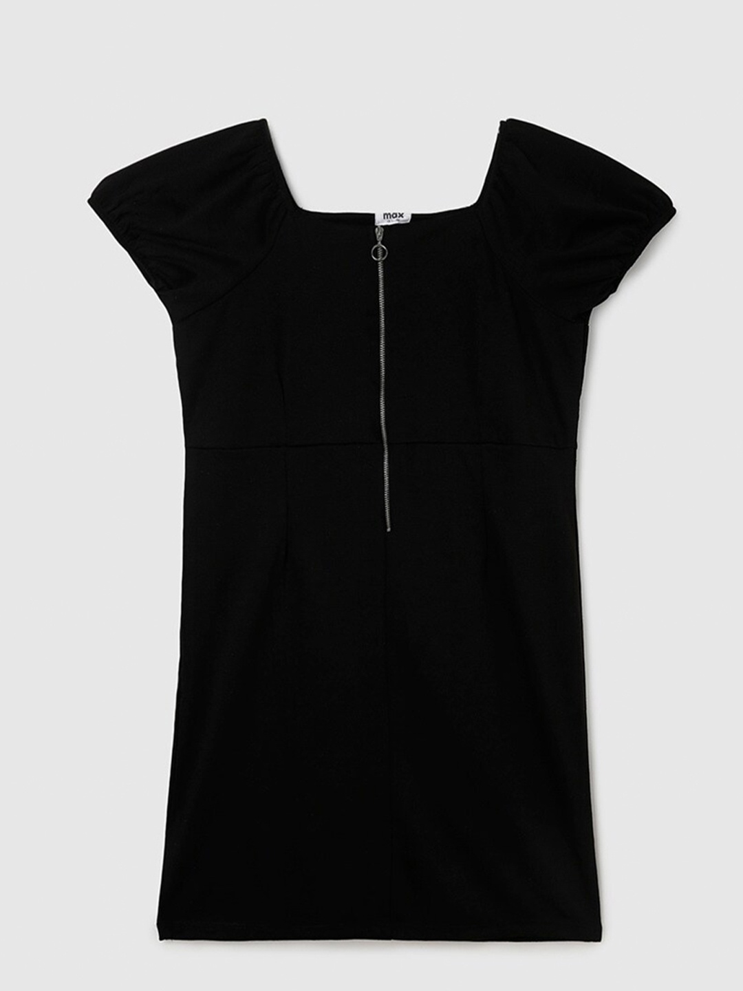 

max Girls Square Neck Tunic, Black