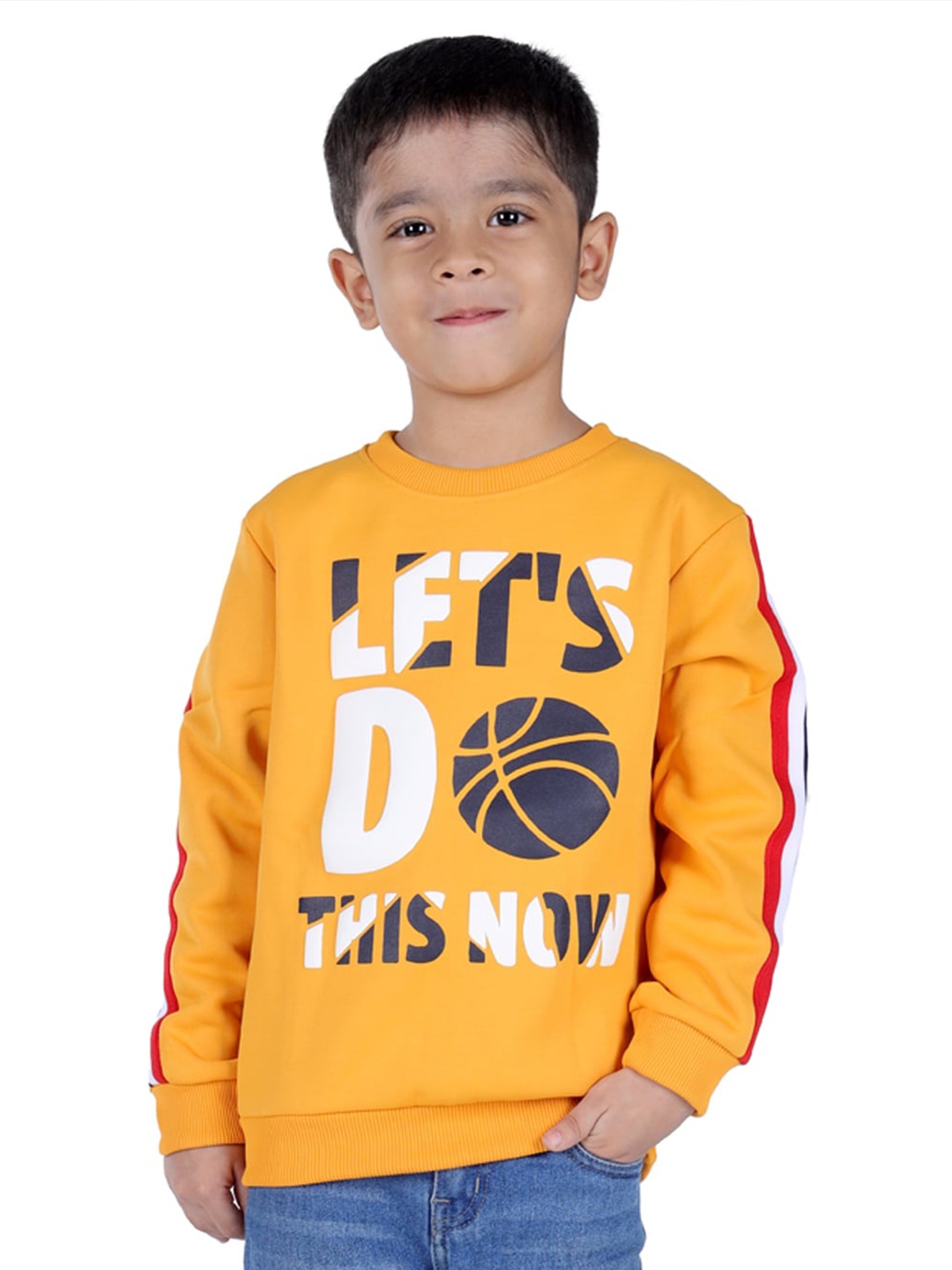 

3PIN Boys Mustard Printed Sweatshirt