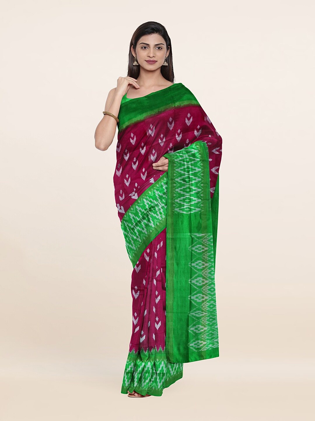 

Pothys Floral Pure Silk Saree, Pink