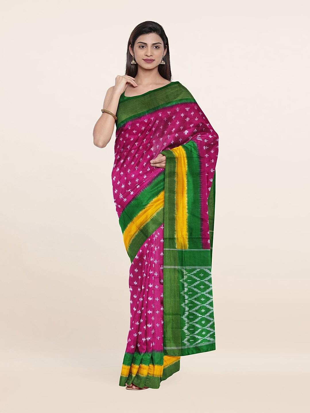 

Pothys Woven Design Zari Pure Silk Saree, Pink