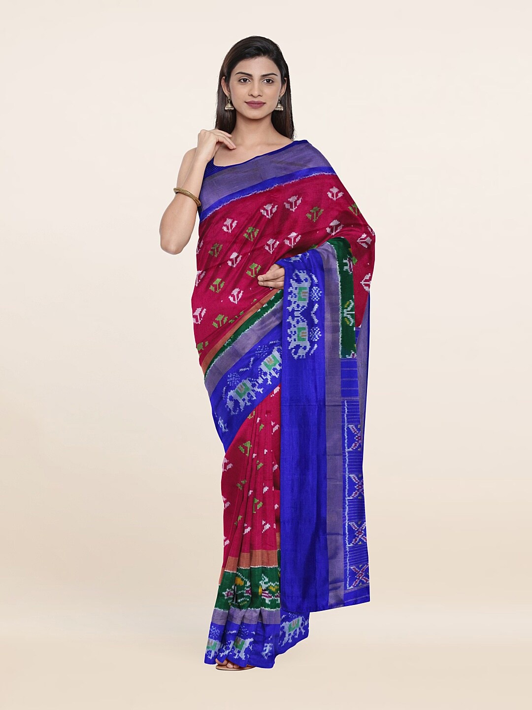

Pothys Woven Design Pure Silk Saree, Pink