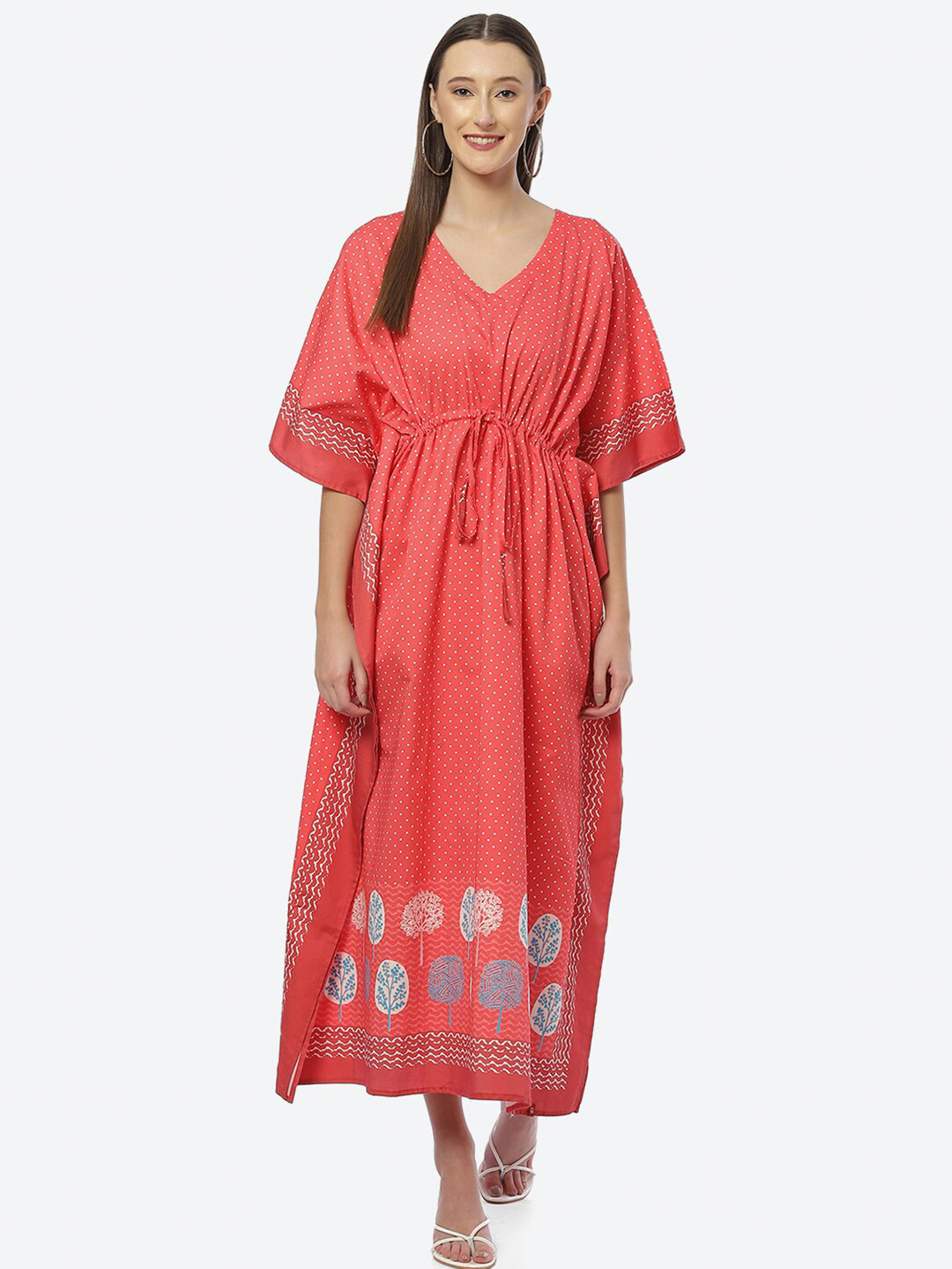 

Biba Printed Maxi Nightdress, Pink