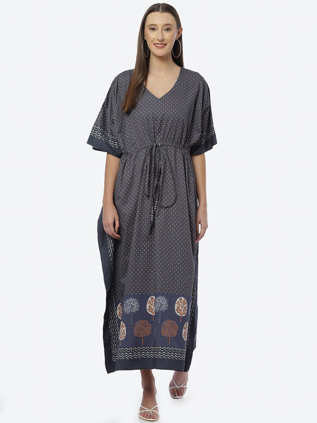 

Biba Printed Maxi Nightdress, Blue